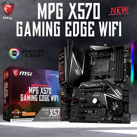 Msi Mpg X570 Gaming Edge Wifi Atx Amd X570 Ddr4 4400 Oc Mhz M 2 Sata