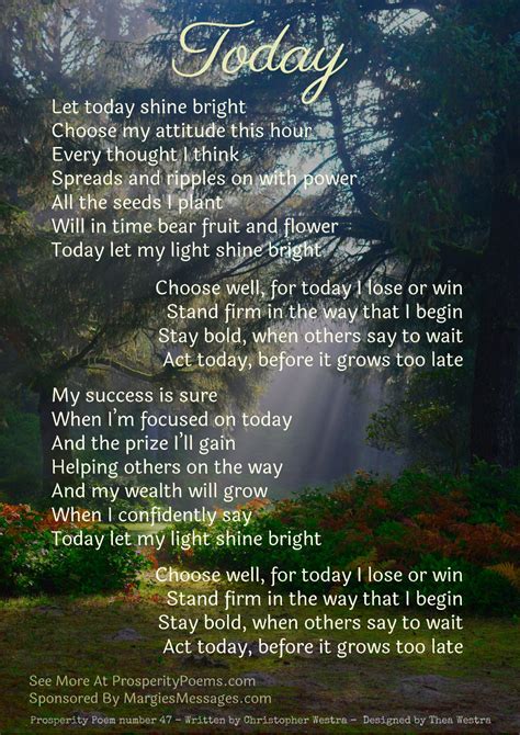 prosperity poem today