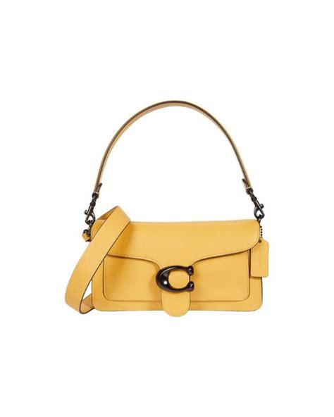 Coach Polished Pebble Leather Tabby Shoulder Bag 26 In Yellow Lyst