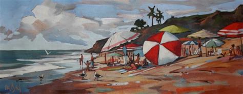 Carla Bosch Beach Scene Acrylic Painting 90 X 35cm Art Online