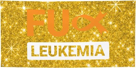 Fuck Leukemia Cancer Orange Banner Photo Booth Backdrop Background Banner Party