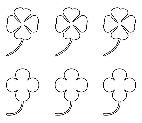 Shamrock Template Cutouts 10 Free Pdf Printables Printablee