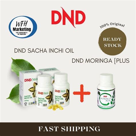 DND 369 Sacha Inchi Oil Softgel 2 Botol X 60 Biji DND Moringa Plus