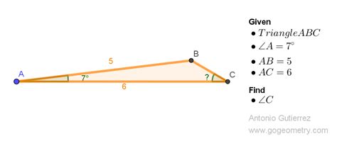 Geometry Problem 1552: Determining Angle C in Triangle ABC | Angle A: 7 ...