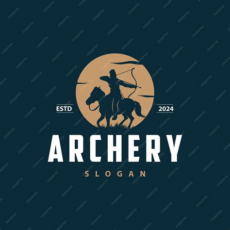 Premium Vector Archer Logo Vector Silhouette Warrior Archery Simple