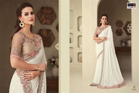 Tfh Silver Screen Th Edition Heavy Designer Party Wear Style Saree