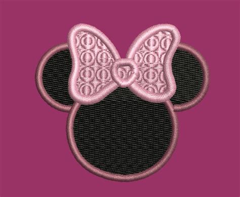 Minnie Ears 4 Sizes Digitized Filled Machine Embroidery Design Etsy