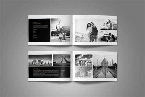 Photography Portfolio Template on Yellow Images Creative Store