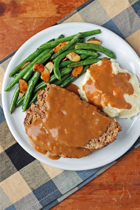 Meatloaf-with-Gravy - Emily Bites