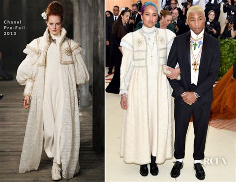 Pharrell Williams & Helen Lasichanh In Chanel - 2018 Met Gala - Red ...