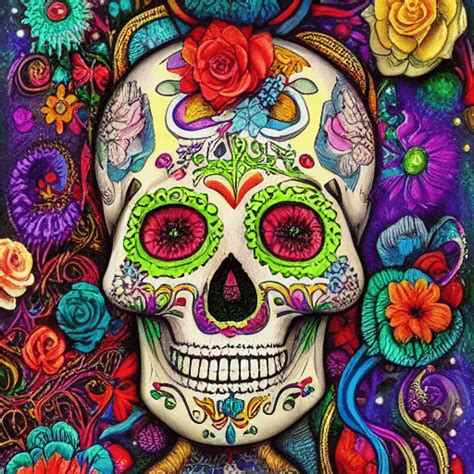 Dia De Los Muertos Skull Template