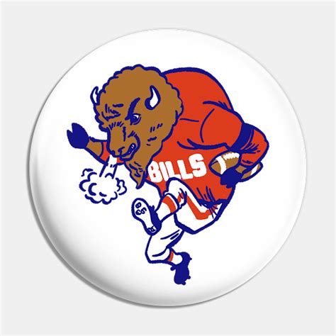 Buffalo Bills Mascot - Buffalo Bills - Pin | TeePublic