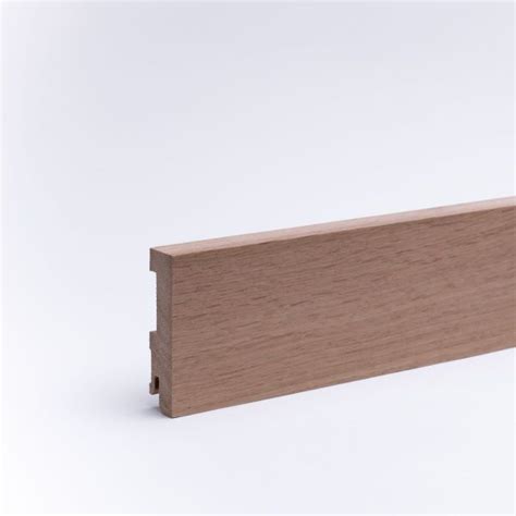 Plinthe en bois véritable carré 80 mm chêne laqué Chêne Offre