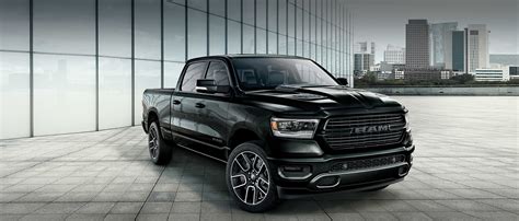 2020 Ram 1500 Dt Hero Desktop Black Parked City Skyline