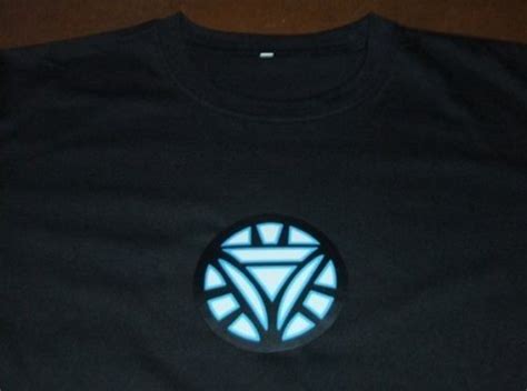 Galleon Tony Stark Light Up Arc Reactor Led Iron Man Black T Shirt