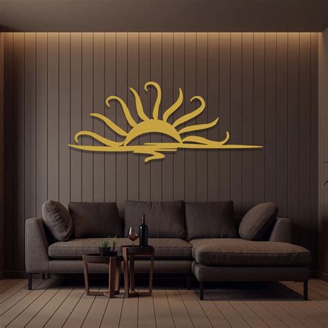 Sun Metal Wall Decor Sunrise Metal Wall Art Abstract Sunset Home