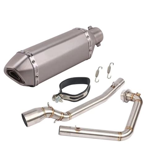 Motorcycle Exhaust System Full Muffler Silencer Baffle Tip Connect Link