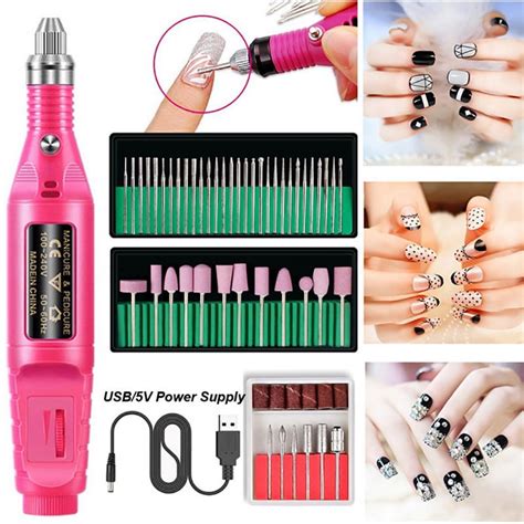 OIENS 48pc Electric Nail Drill Portable Nail Drills For Acrylic Nails