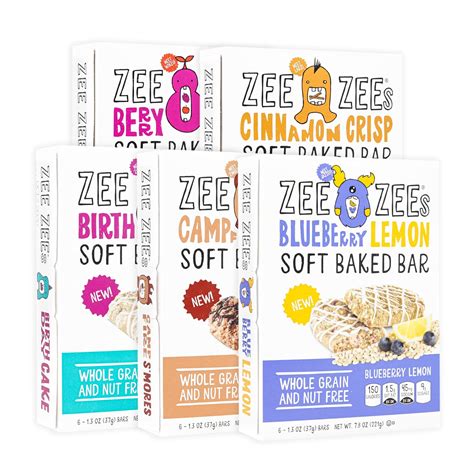 Zee Zees Variety Soft Baked Snack Bars 13 Oz 30 Pack