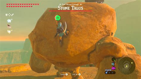 Bow Of Light Destroys Stone Talus Zelda Breath Of The Wild Youtube