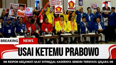 USAI KETEMU PRABOWOINI RESPON MEGAWATI SAAT DITINGGAL KADERNYA