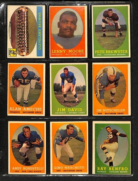 Lot Detail Topps Football Complete Card Set W Brown Rc