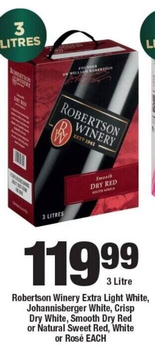 Robertson Winery Extra Light White Johannisberger White Crisp Dry