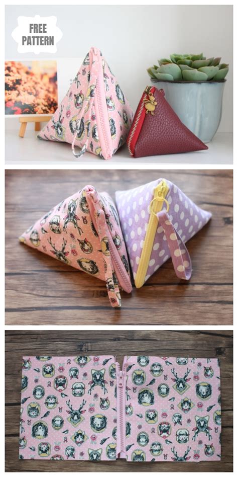 Diy Triangle Zipper Pouch Free Sewing Pattern Tutorial Artofit