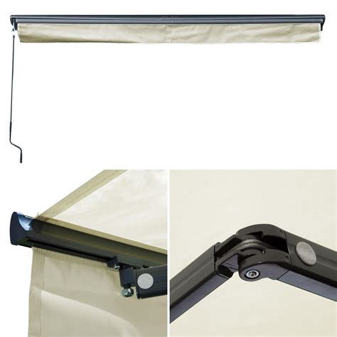 Tenda SAULE 3 5 3 M Con Semicupio Tessuto Beige E Struttura Grigia