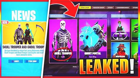 NEW LEAKED SKULL TROOPER GHOUL TROOPER In ITEM SHOP Fortnite