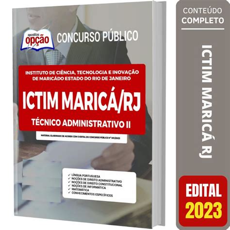 Apostila Ictim Maric Rj T Cnico Administrativo Solu O Cursos E