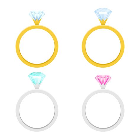 Engagement Ring Vector Design Illustration Isolated On White Background