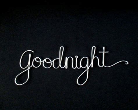 Wire Word Art Goodnight Sign Wire Writing Wire Signmetal Etsy