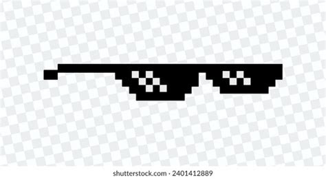 8bit Pixel Sun Glases Memes Vector Stock Vector Royalty Free