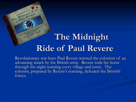 Midnight Ride Of Paul Revere Poem