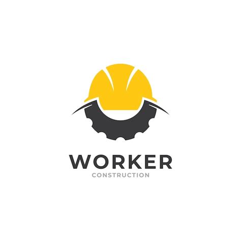 Premium Vector | Worker logo vector template