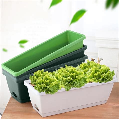 Macetas Rectangulares De Pl Stico Para Plantas Y Verduras Macetas Con