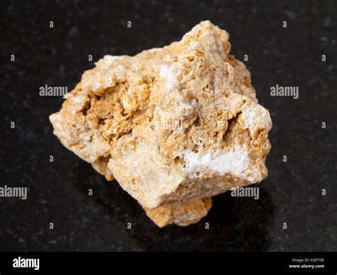 Macro Shooting Of Natural Mineral Rock Specimen Raw Travertine Stone