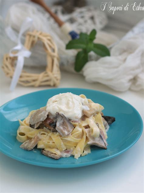 Tagliatelle Ai Funghi Cardoncelli E Stracciatella I Sapori Di Ethra