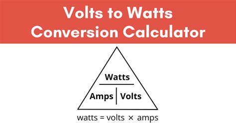 Volts to Watts Conversion Calculator - Inch Calculator 