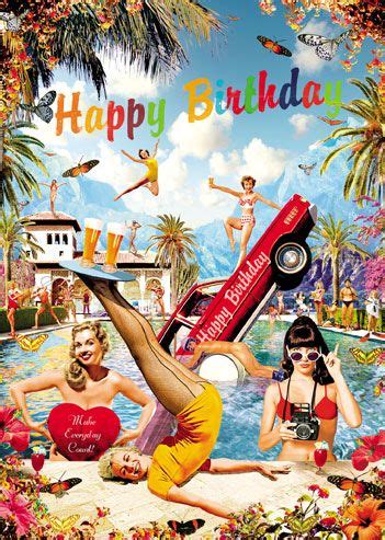 Lip International Vintage Retro Greeting Cards Happy Birthday