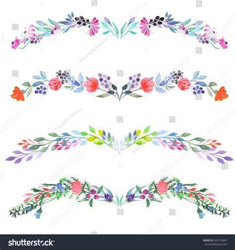 Frame Border Floral Decorative Ornament Flowers Stock Illustration