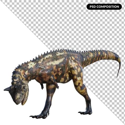 Dinossauro Carnotaurus Isolado Renderização 3d Psd Premium