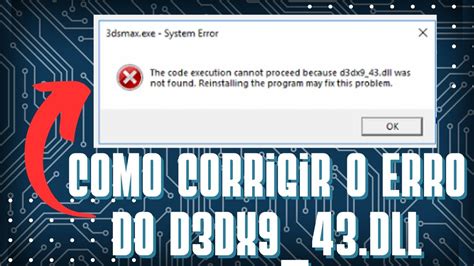 Como Resolver O Erro Do D3dx9 43 Dll Em Todos Os Jogos 2023 YouTube