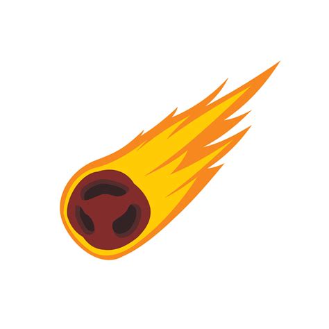 Flame Meteorite Icon Flat Style 15229089 Vector Art At Vecteezy