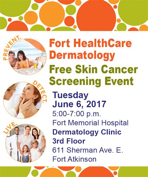 Fort HealthCare Dermatology Free Skin Cancer Screening Fort HealthCare