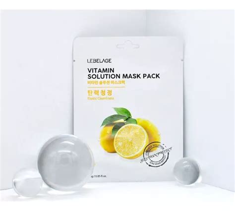 Mascarillas Facial Coreana Vitaminas C Nutre Y Aclara Pz