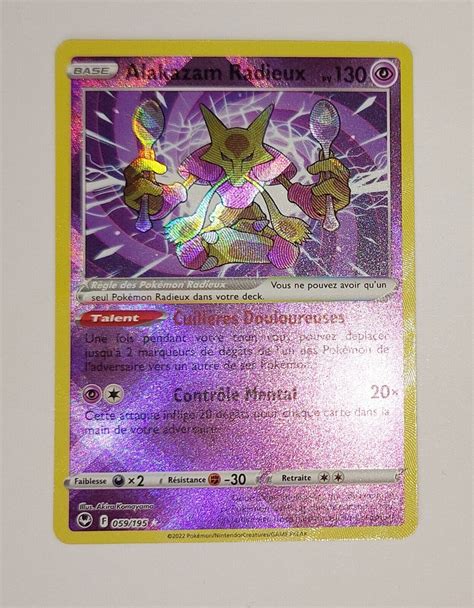 Carte Pokemon Alakazam Radieux 059 195 EB12 Tempête Argentée NEUF