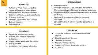 Matriz Foda Universidad Privada Del Norte Ppt