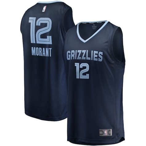 Mens Memphis Grizzlies Ja Morant Fanatics Navy Big And Tall Fast Break